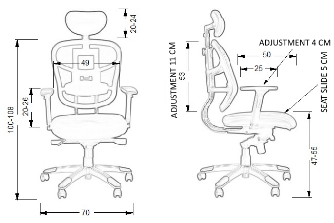 Ergonominė biuro kėdė HN-5018