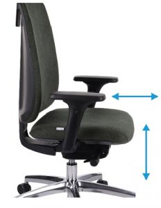 Biuro kėdė kuri sumažina šlaunų spaudimą sėdint