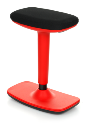 Raudonos spalvos biuro baro kėdė su reguliuojamo aukščio funkcija